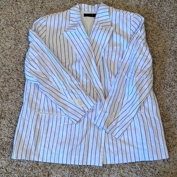 Lauren Ralph Lauren Jackets & Blazers - Lauren Ralph Lauren- Women’s Full Lined Linen Pinstripe Blazer - Size 18W